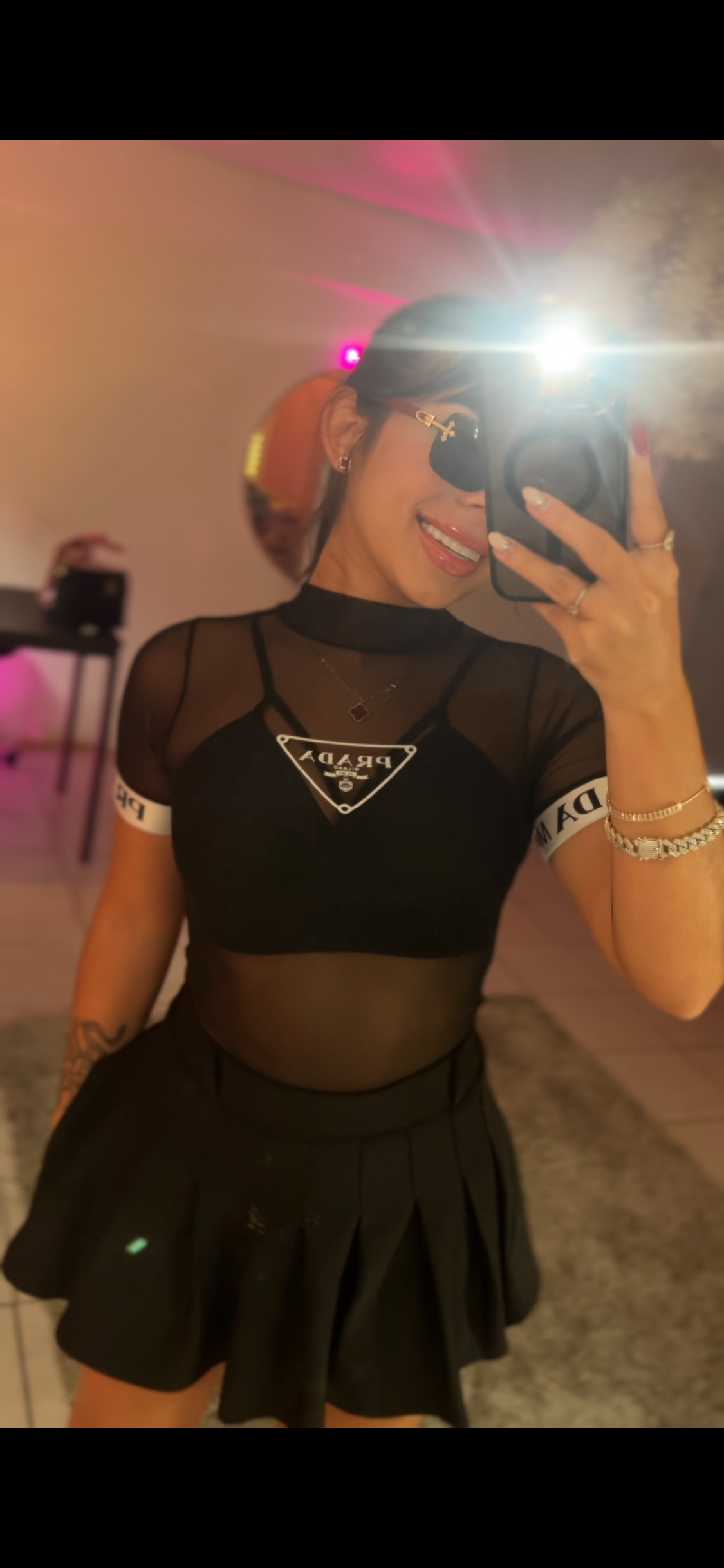 Top Mesh Negro Transparente – Edición Shadow Luxe