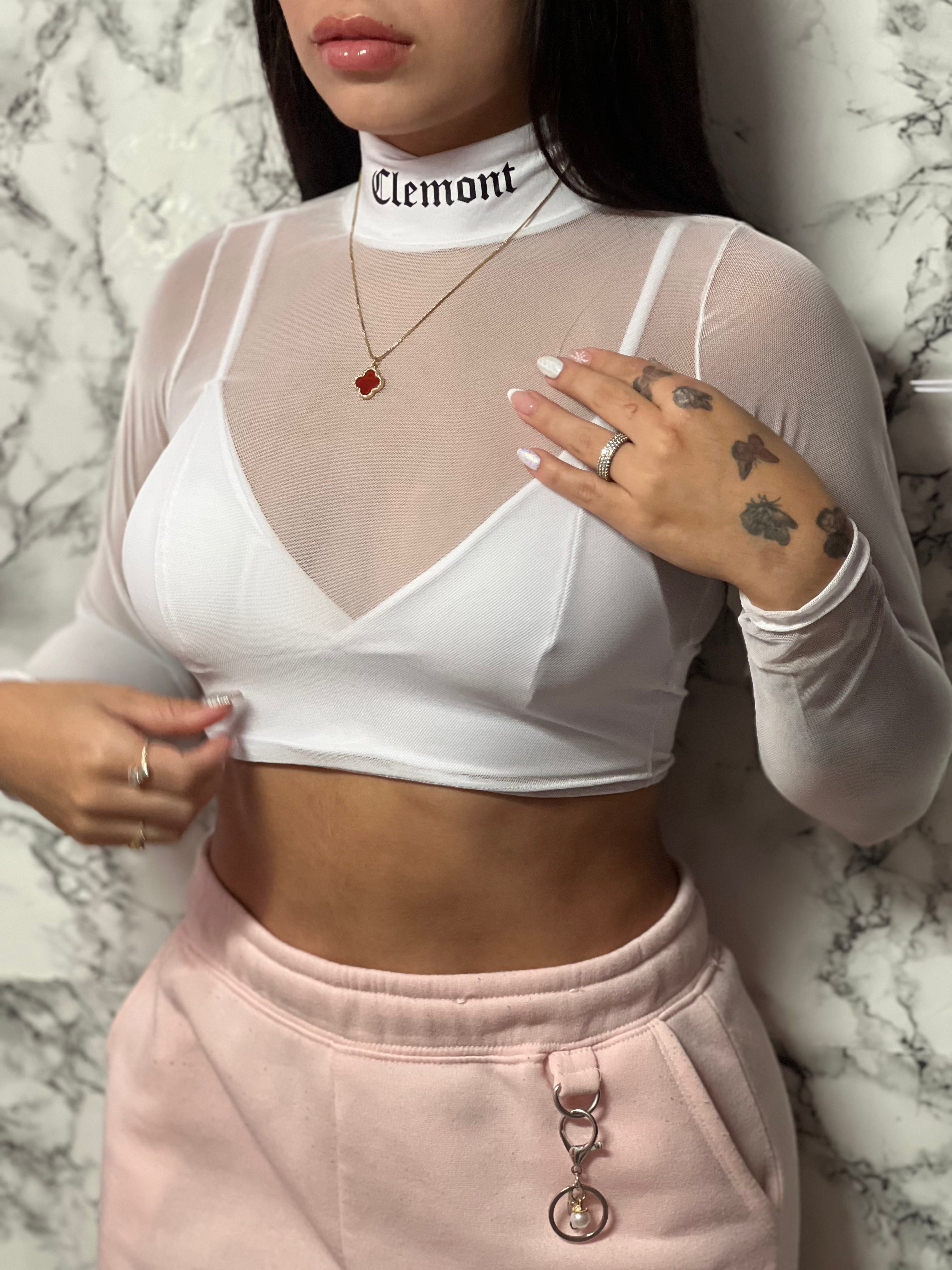Top Mesh Blanco “Clemont” – Edición White Luxe